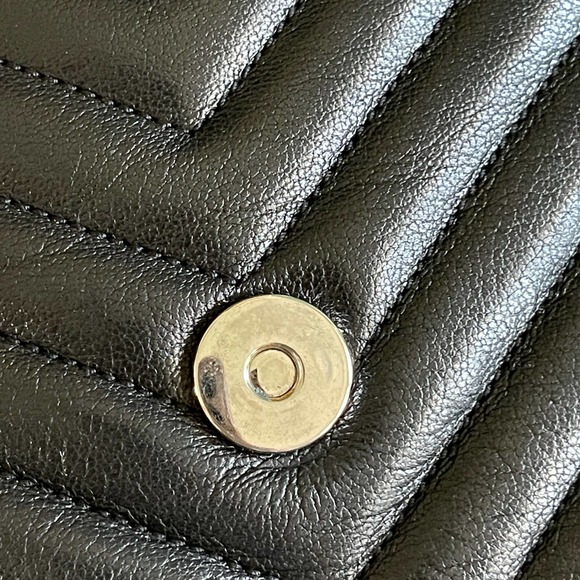 ❌SOLD❌Saint Laurent YSL College Monogram Calfskin Medium Black SIlver Crossbody - Picture 11 of 14